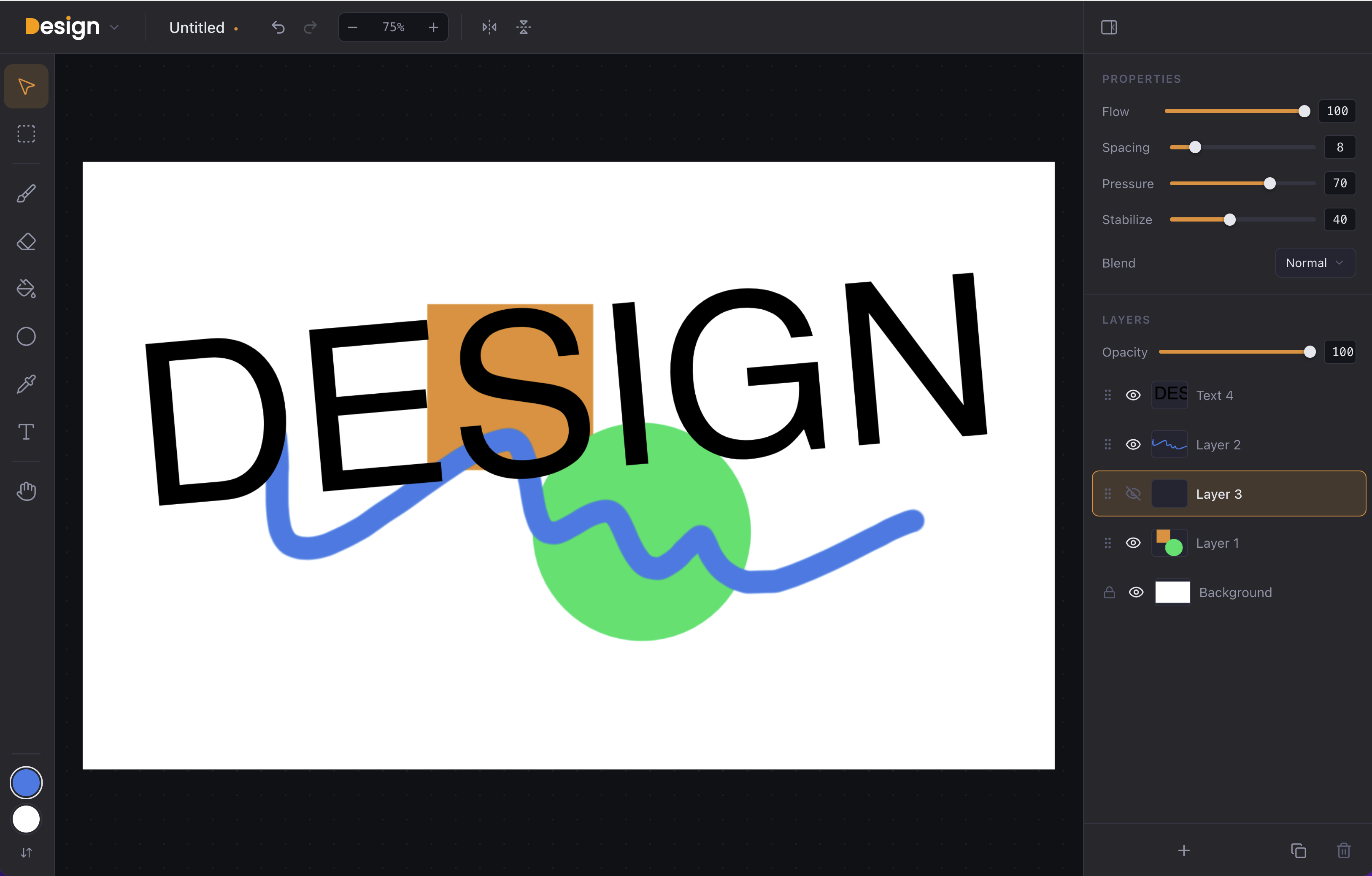 Boojy Design interface